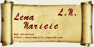 Lena Maričić vizit kartica